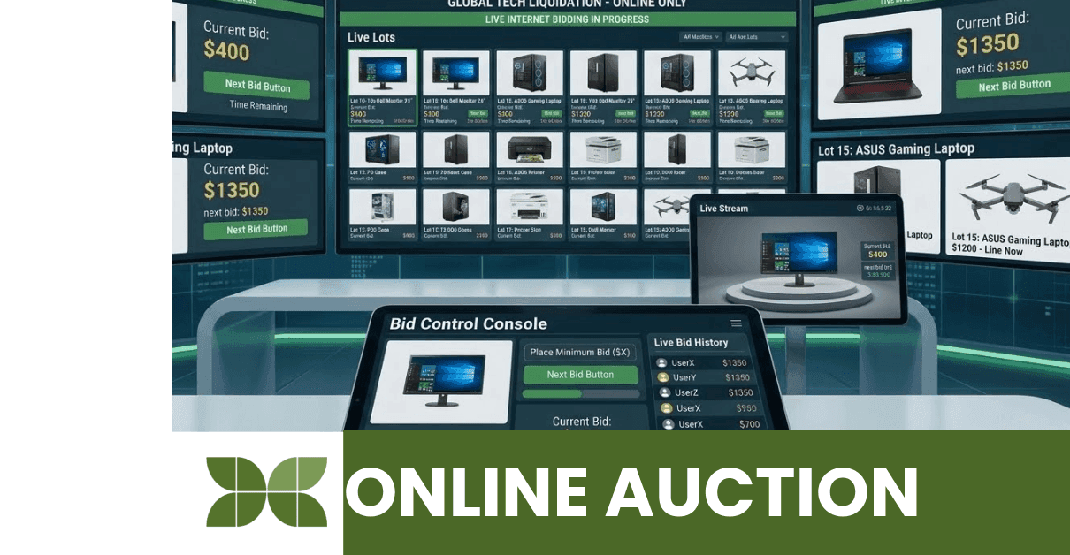 Assets and Inventory via Online Auction